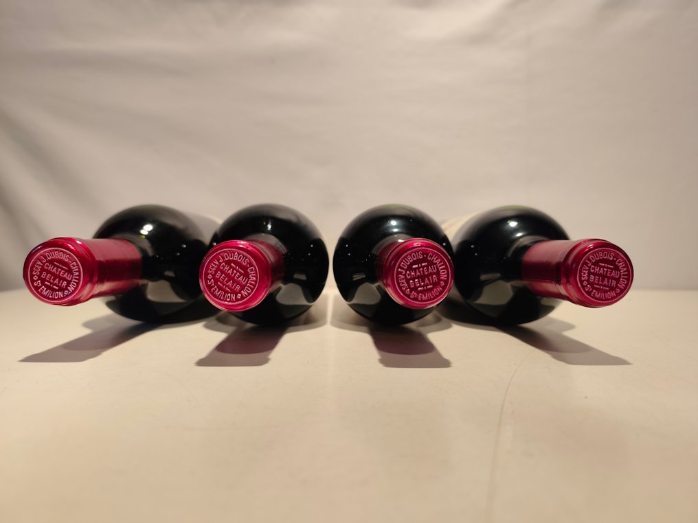 2001 , 2005 & 2007 x2 Château Bélair - Saint Emilion 1er Grand Cru Classé B - 4 Flaskor (0,75L) #3.2