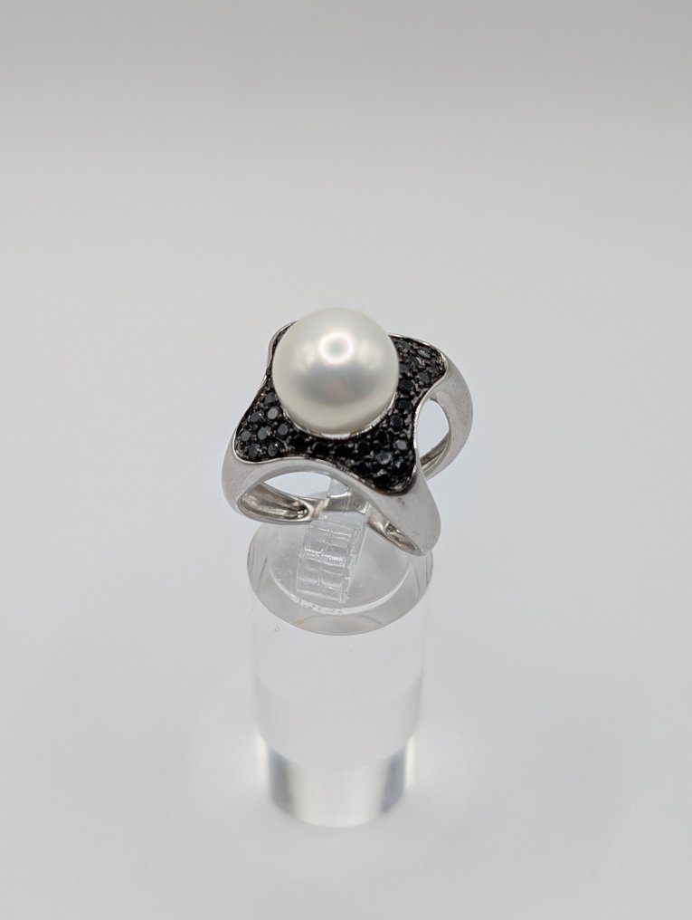 Sans prix de réserve - Bague Argent Perle - Zircon #1.0