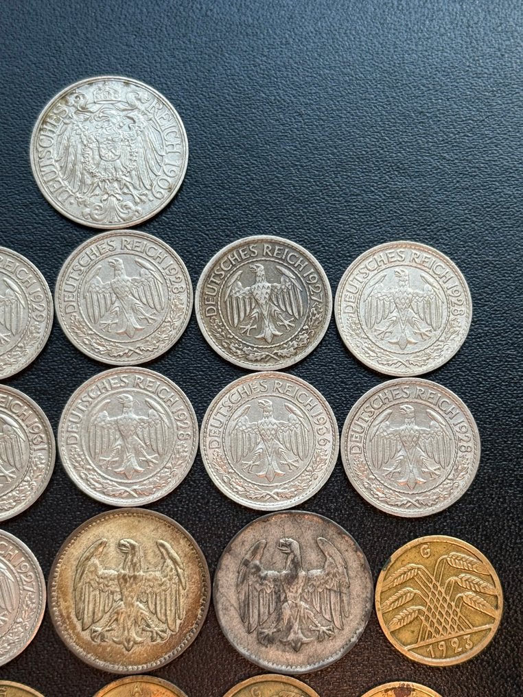 Germany, Weimar and the Third Reich. Deutschland. Konvolut seltener Reichspfennige 5 Reichspfennig - 1 Mark 1909 - 1936 1936-1945 (No reserve price) #4.3