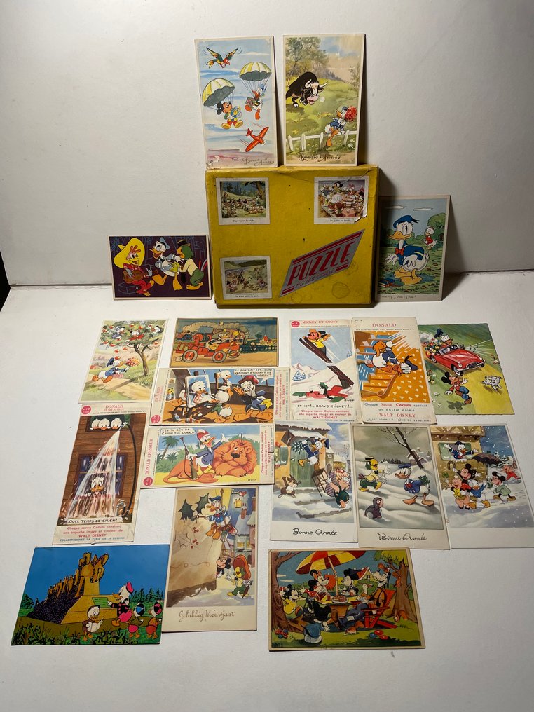 Mickey Mouse, Donald Duck - 1 Σετ 3 παζλ που εκδόθηκε από ZigZag- Γενεύη. - Walt Disney - 1960 #1.0