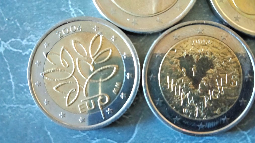 Finnország. 2 Euro 2004/2019 (incl. 2 euro "Enlargement of the EU") (5 pièces) (Nincs minimálár) #1.0