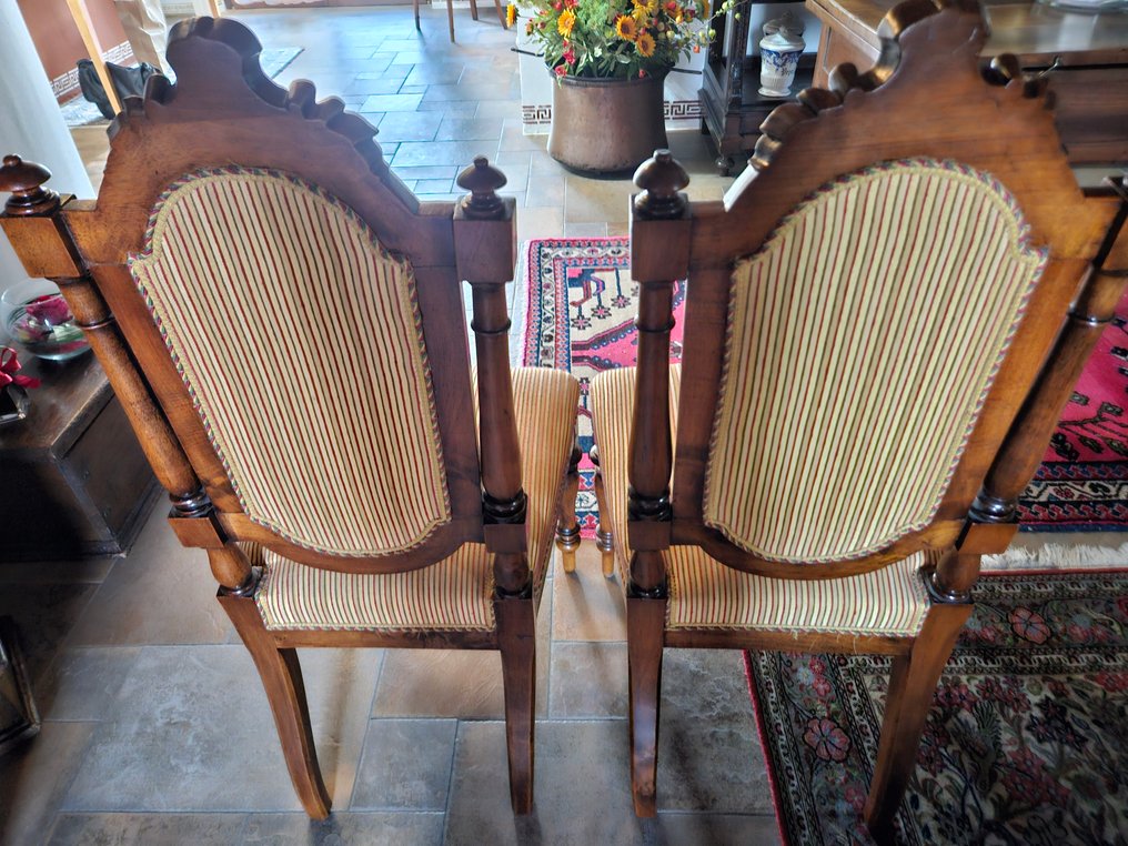 Sedia (2) - Legno, Tessuto - DUE SEDIE ANTICHE #2.1