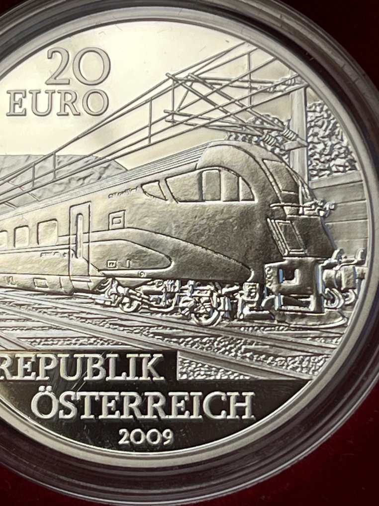 Oostenrijk. 20 Euro 2009 "Die Bahn der Zukunft" Proof  (Zonder minimumprijs) #2.1