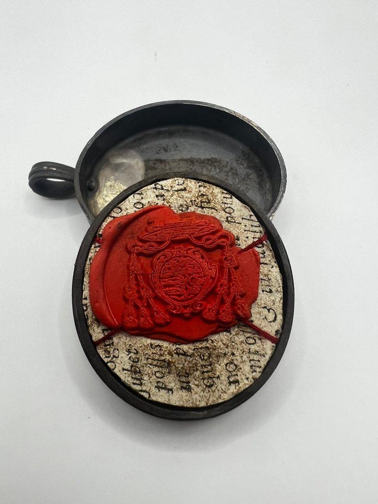 Relicvariu - Argint, Cartiglio dorato - XX secolo - S. Filippo Neri #1.0