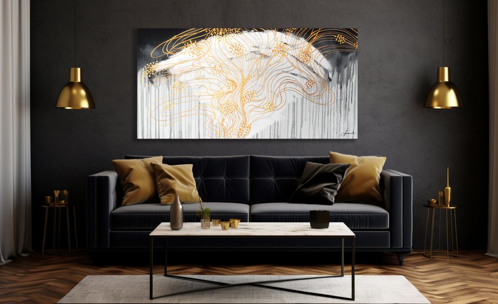 Monika Spiewak - Abstract - Oil Painting Stretched On The Frame - XXL - Ready To Hang - 1/1 Unique Piece #1.0