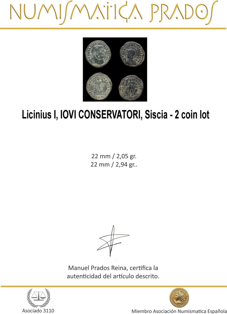 罗马帝国. 利西纽斯一世（公元308-324）. Antoninianus  (没有保留价) #1.0