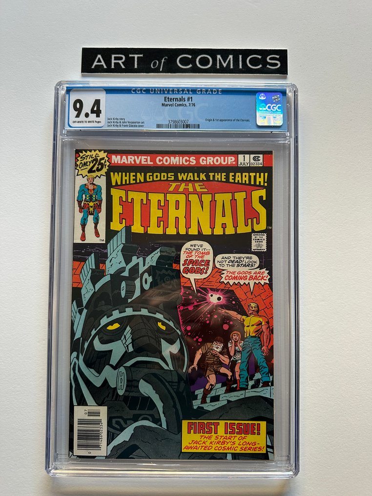 The Eternals (Vol. 1) #1 - CGC 9.4 - Origin & 1st appearance of the Eternals - 1 Graded comic - Første udgave - 1976 #1.0