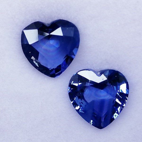 2 pcs  Bleu Saphir  - 2.40 ct - Instituto Gemólogico Español (IGE) - Sri Lanka #1.0