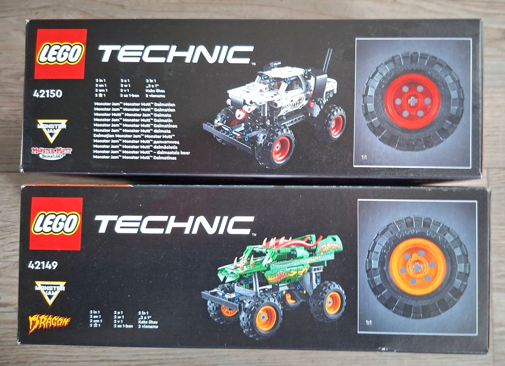 LEGO Set - 42150; 42149 - Technic - Monster Jam Monster Mutt Dalmatian; Monster Jam Dragon #2.1