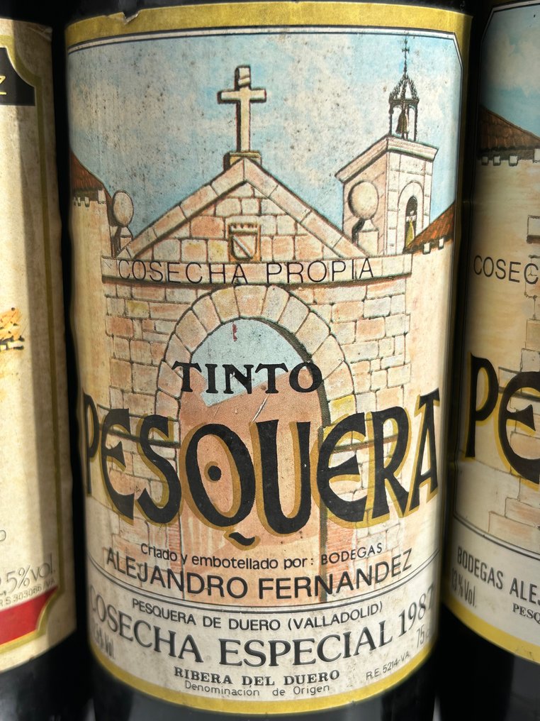 1986, 1987, 1989 Alejandro Fernandez, Tinto Pesquera - Ribera del Duero Crianza, Reserva, Cosecha Especial - 3 Bottles (0.75L) #1.0