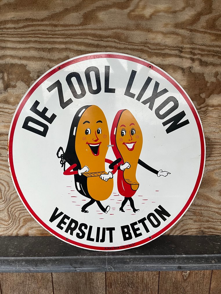Emaillerie Koekelberg - De Zool Lixon 混凝土广告牌 - 标志 - 铁 #1.0