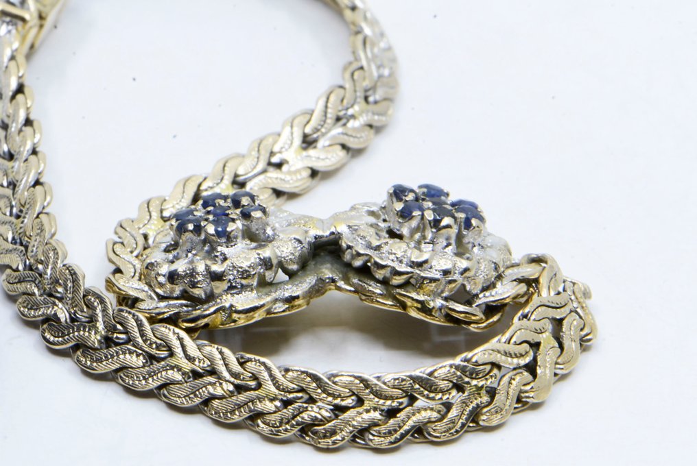 Armband - 18 kt Weißgold - 0.51ct. tw. Saphir #2.1