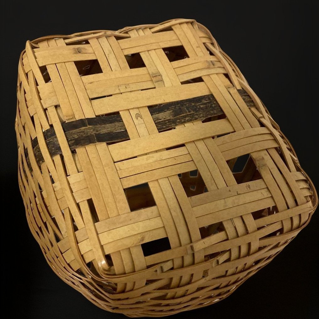 Καλάθι - Καλλιτεχνικό καλάθι λουλουδιών Hanakago Ikebana, τελετή τσαγιού, μπαμπού. - Καλάθι λουλουδιών από μπαμπού #3.2