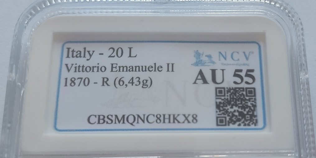 Ιταλία, Βασίλειο Vittorio Emanuele III. 20 Lire 1870 Roma #3.2