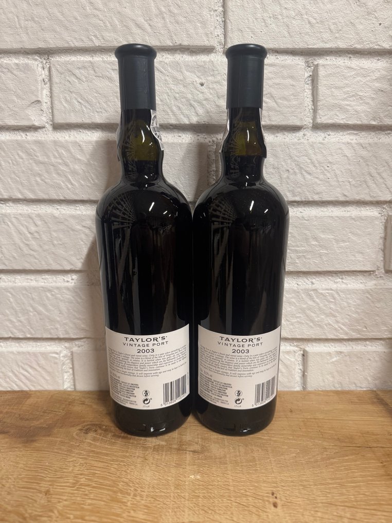 2003 Taylor's - Vintage Port - 裝瓶於 2005 -  斗羅河  - 2 瓶 (0.75L) #3.2