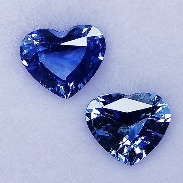 2 pcs 蓝色 蓝宝石 - 1.42 ct - 西班牙宝石学院(IGE) - 斯里兰卡 #2.1
