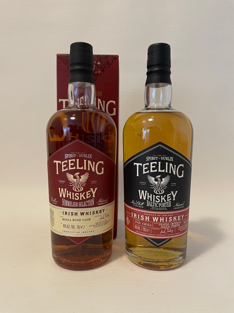 Teeling Sommelier Selection Rioja Wine Cask - Peated Imperial Baltic Porter Finish - The Teeling Whiskey Co.  - 70 cl - 2 flaschen #1.0