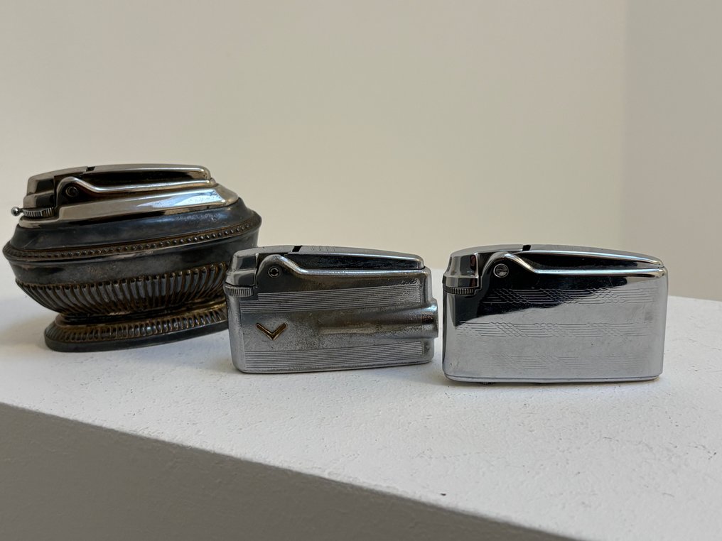 Ronson - Lot 3 briquets - No reserve price - Lighter - Steel (stainless) - (3) #3.2
