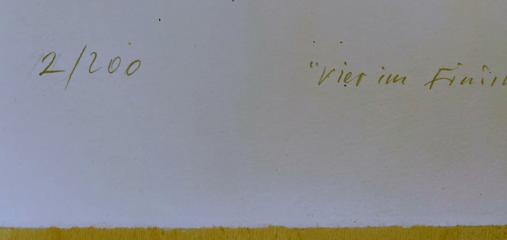 Klaus Philipp - Signierte Lithografie in limitierter Auflage - „Vier im Finish“ #1.0