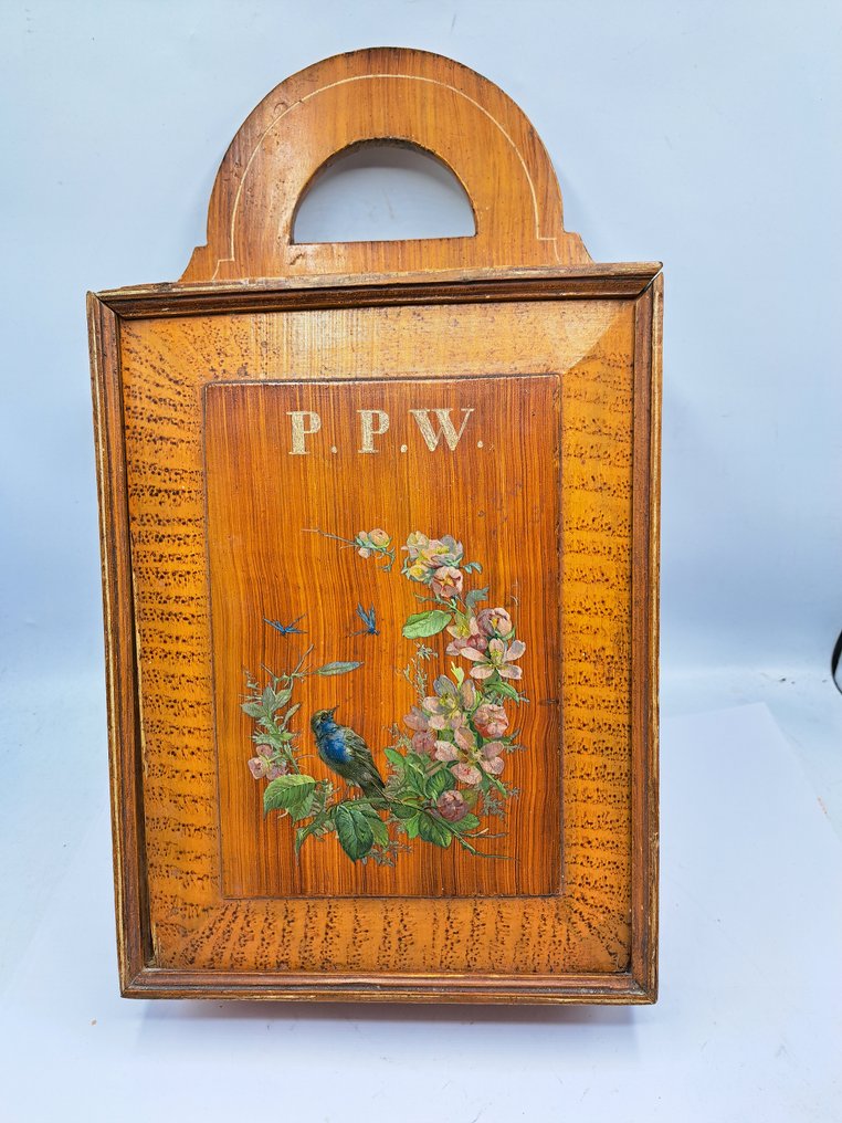 Likkiste - Hånd malt - Tre - Antikk skoleveske #3.2