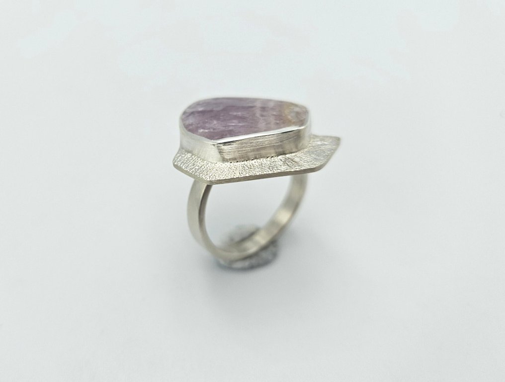 Silver - Ring - Raw Amethyst #3.2