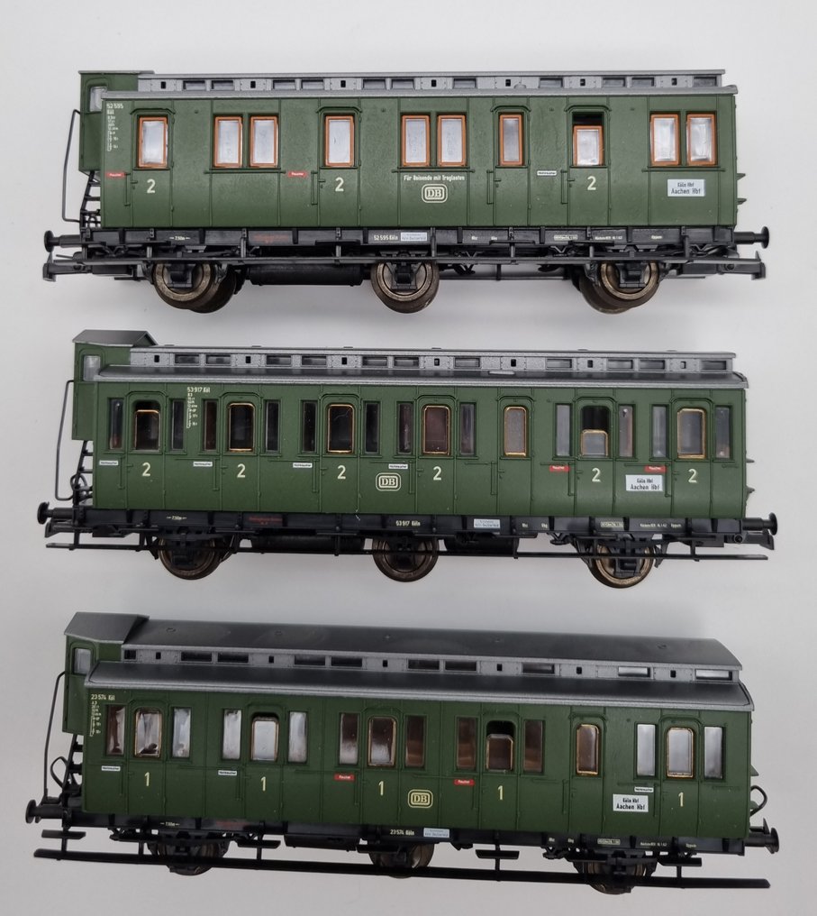 Roco H0 - 44205A/44206A/44207A - Επιβατικό τρένο μοντελισμού (3) - 3x αυτοκίνητα επιβατών/βαγόνια διαμερίσματος - DB #2.1