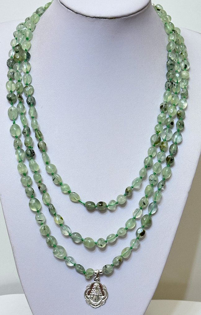 Natural rutile quartz with Virgin Rose. High quality. Unconditional love in a relationship. - Necklace with pendant - With 925 silver closure #2.1