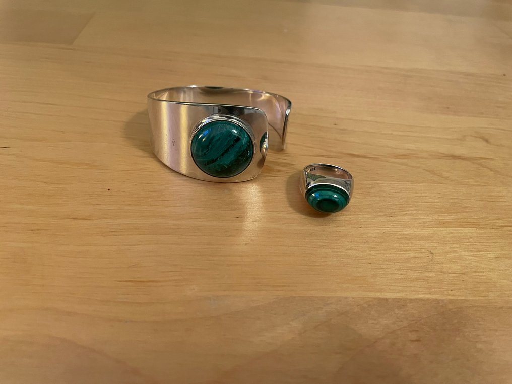 沒有保留價 - 手鐲 銀 - 手镯与戒指套装 #1.0