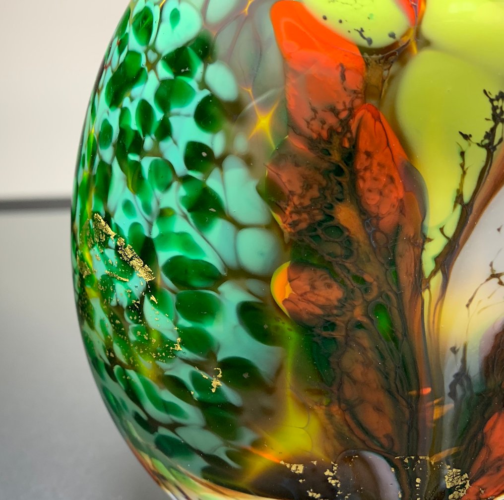 Maxence Parot - Βάζο - Βάζε μοναδικά χρώματα και Χρυσό. - Γυαλί #3.2