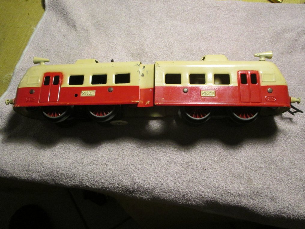 JEP 0 - Βαγόνι τρένου μοντελισμού (1) - Ρολάκι με μηχανισμό ατμού και δύο βαγόνια - SNCF #4.3
