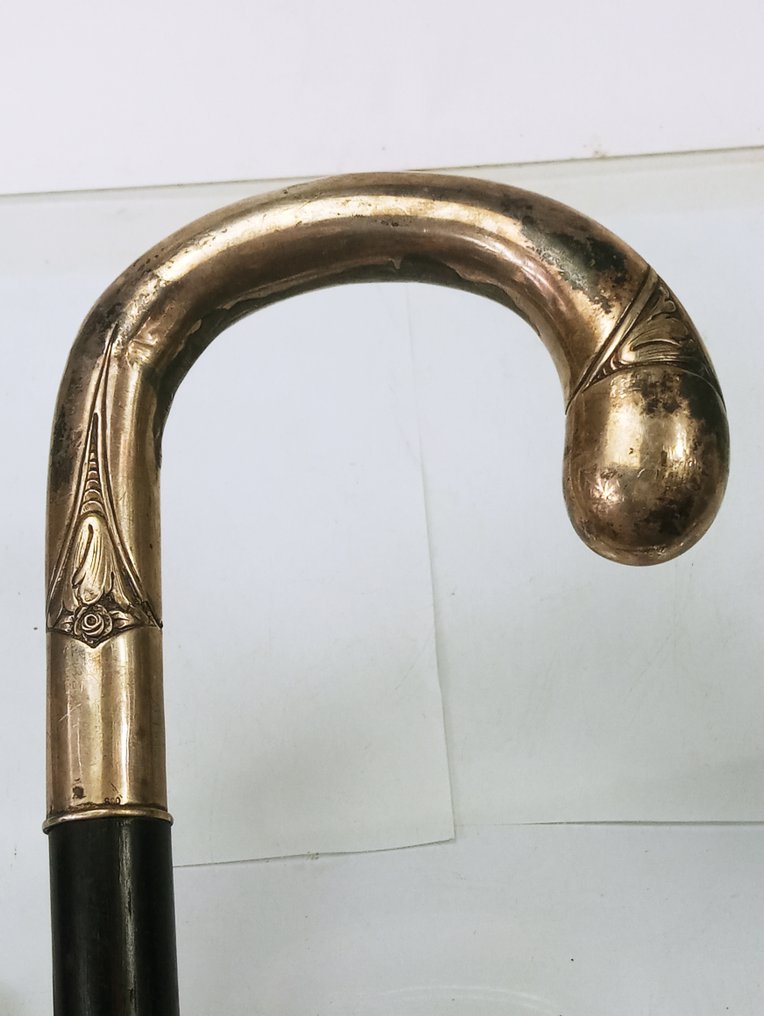 Spadserstok - Træ, Srebro 800 - Laska Srebro Secesja #1.0