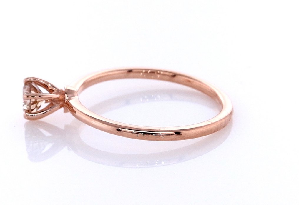 没有保留价 - 戒指 - 14K包金 玫瑰金 -  0.44ct. tw. 钻石 (天然色彩的) #4.3