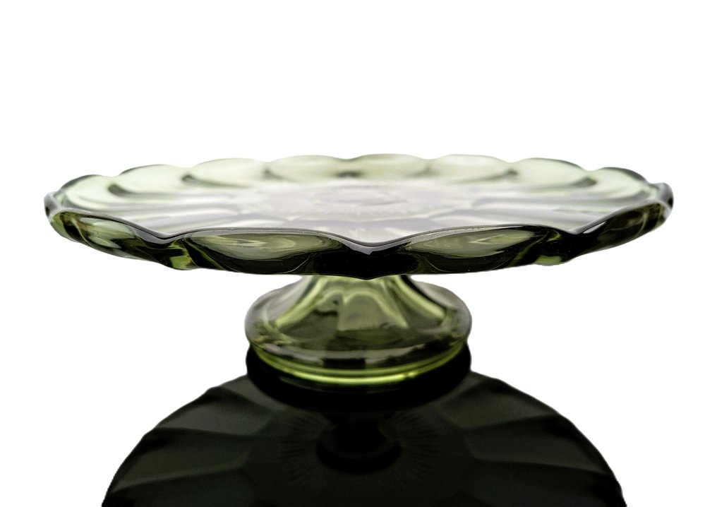 Charles Graffart en René Delvenne - Art Deco - Βάση κέικ - Cotes plates 'A'. - Γυαλί #2.1