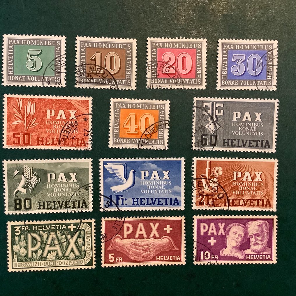 Svizzera 1945 - Puzza. - Michel 447/459 #1.0