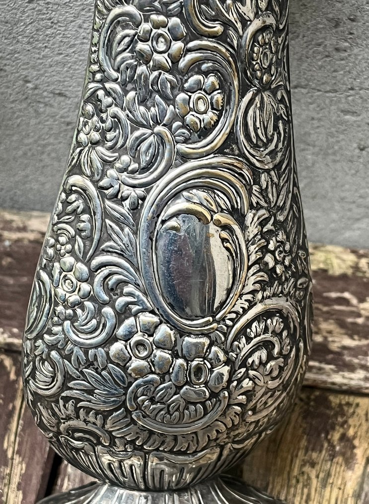 Maljakko  - Hopeoitu - Vase Victorian style #3.2