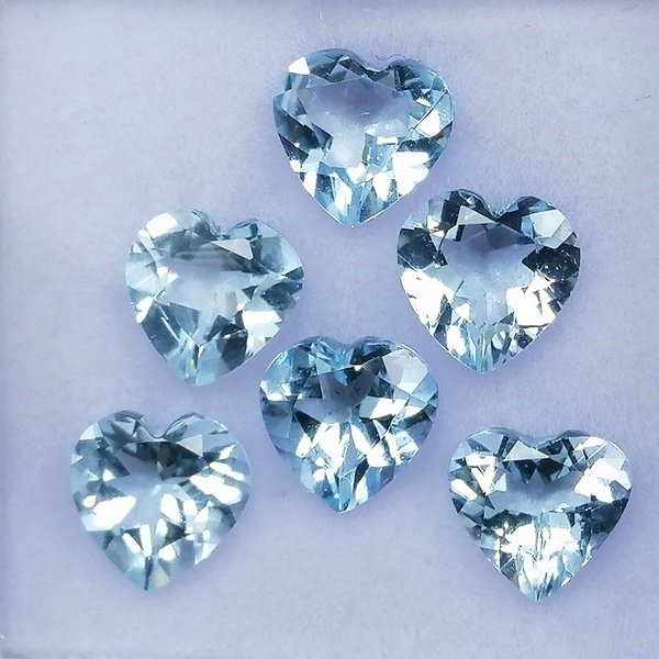 6 pcs  Blå Akvamarin  - 3.51 ct - Instituto Gemólogico Español (IGE) - Uden behandling #1.0