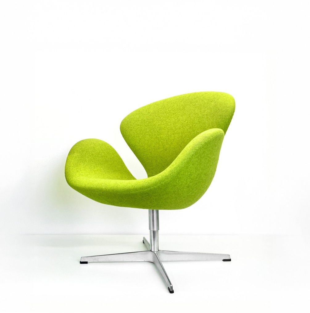 Fritz Hansen - Arne Jacobsen - Πολυθρόνα - Swan - Σε Πράσινο Divina Melange - Αλουμίνιο #1.0