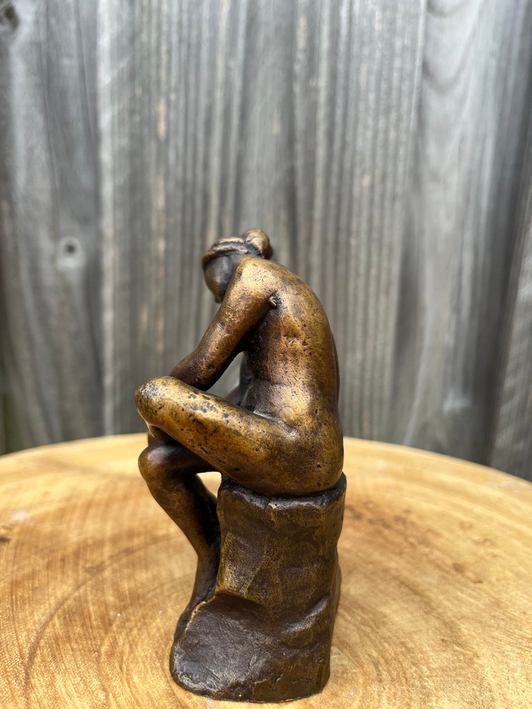 Statue, Zittende vrouw - 11 cm - Bronze #4.3