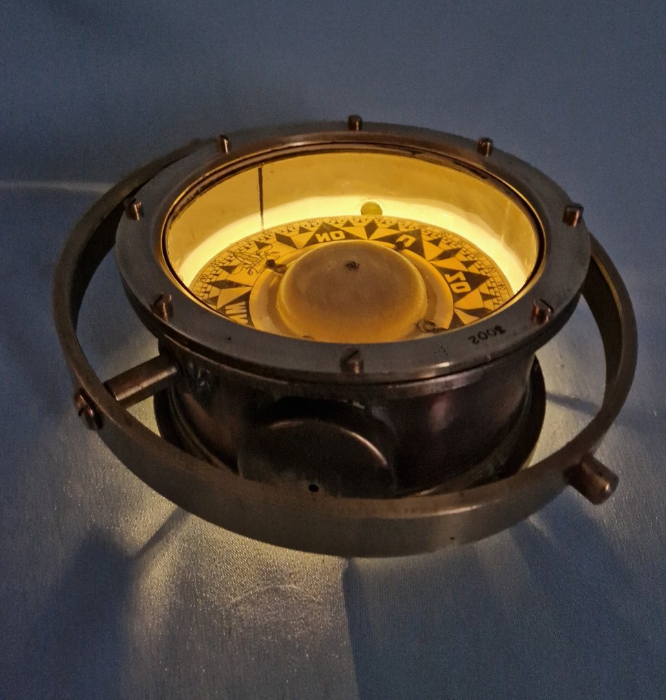 Bussola da nave - Ottone, Vetro - Observator #1.0