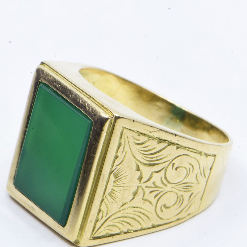 Ring - 18 kt Gelbgold -  5.42ct. tw. Chrysoberyll #1.0