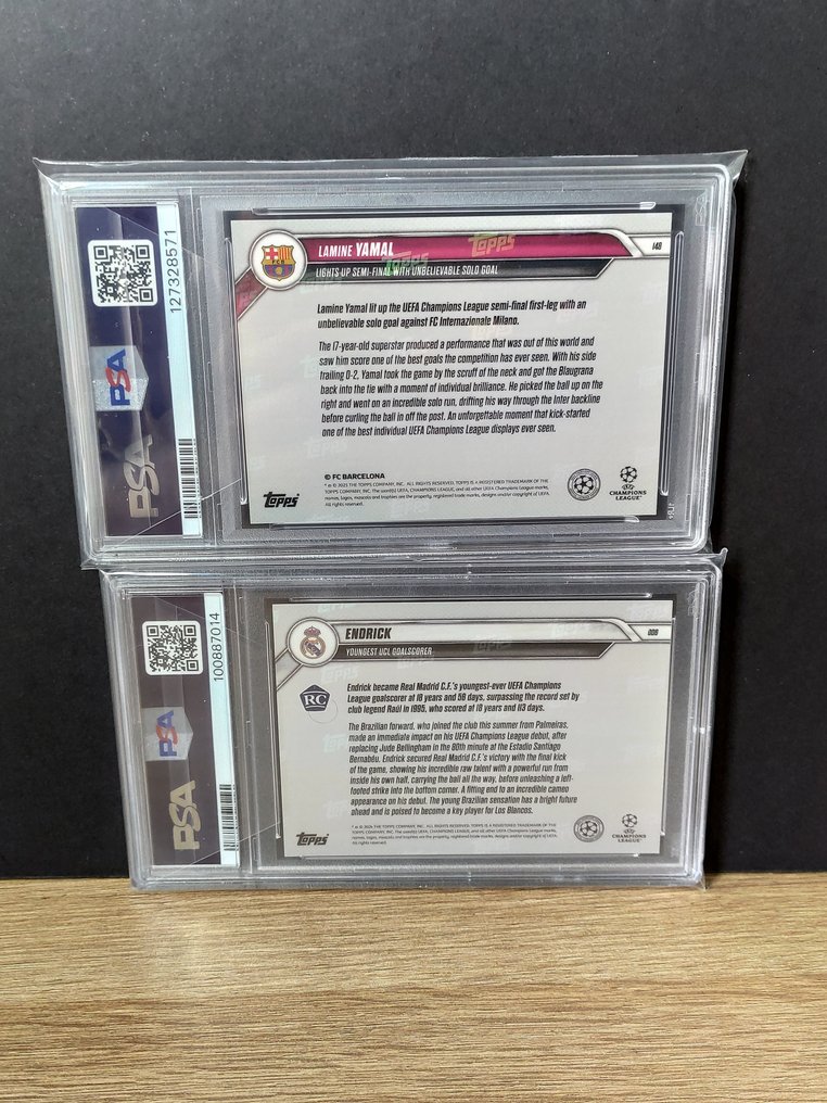 Lot 2x Topps Now UCL - Endrick & Lamine Yamal - PSA 10 - 2 Graded card #1.0