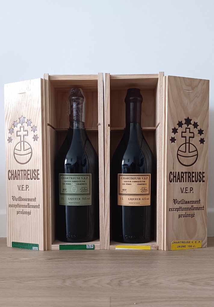 Chartreuse - VEP 2025 - Verte/Green + Jaune/Yellow  - 1 liter - 2 flaskor #1.0