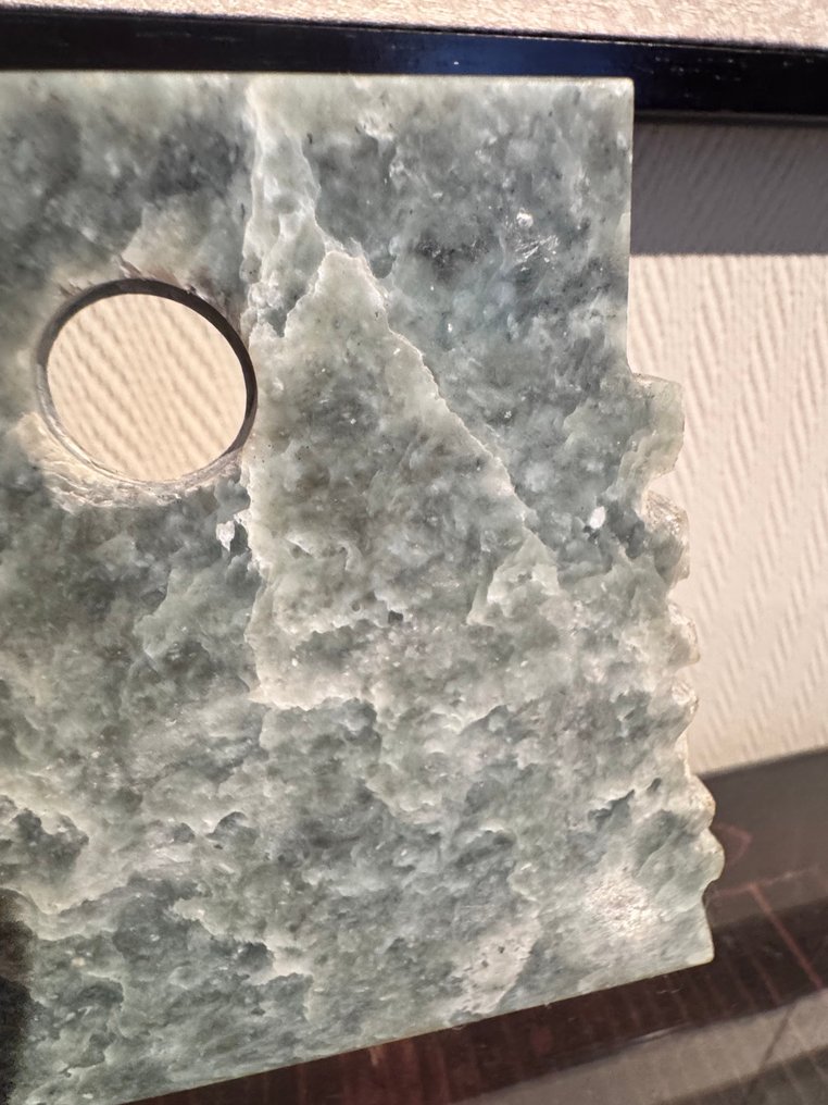 Chinois ancien, néolithique jade vert moucheté lame rituelle, culture Hongshan - 50 cm #4.3