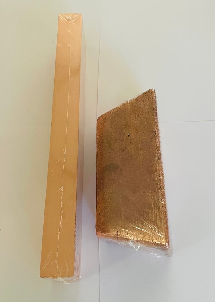 10 kilograms ( 2 x 5 Kg ) .999 - Copper - Fonderie Heracles - France - Sealed & with certificate, Custom-made branded wooden crate  (No reserve price) #3.2