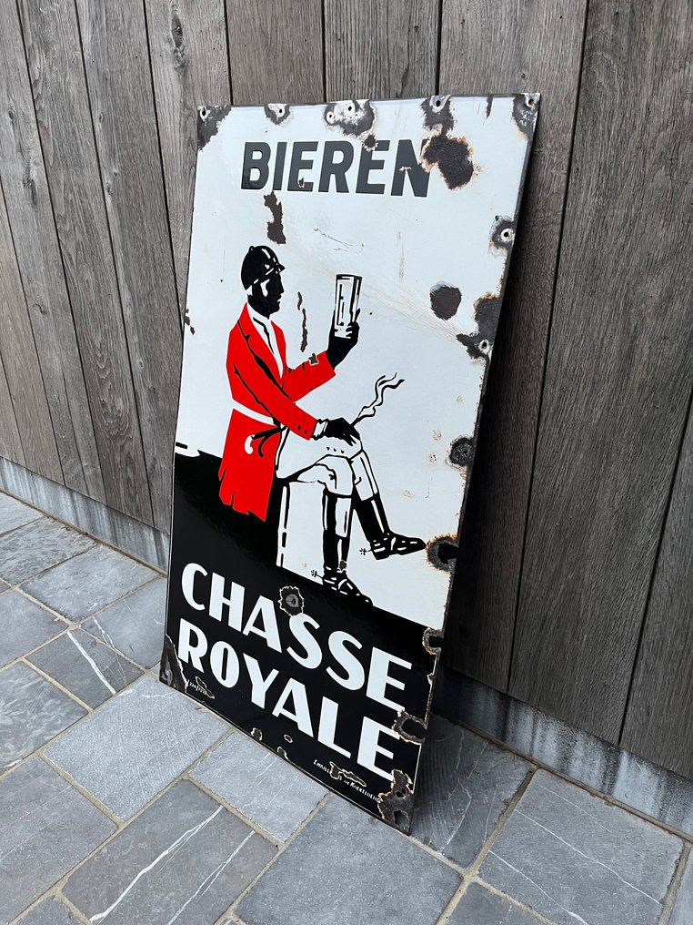 Emaillerie Koekelberg - Enamel advertising board Chasse Royale - Enamel sign - Enamel #3.2
