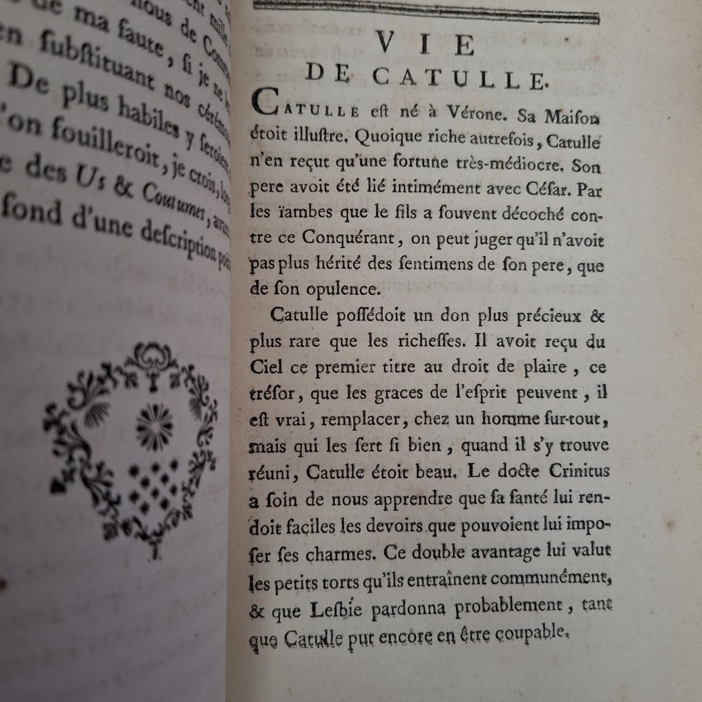 Catullo Tibullo Gallo - Traduction en prose de Catulle, Tibulle et Gallus - 1771 #4.3