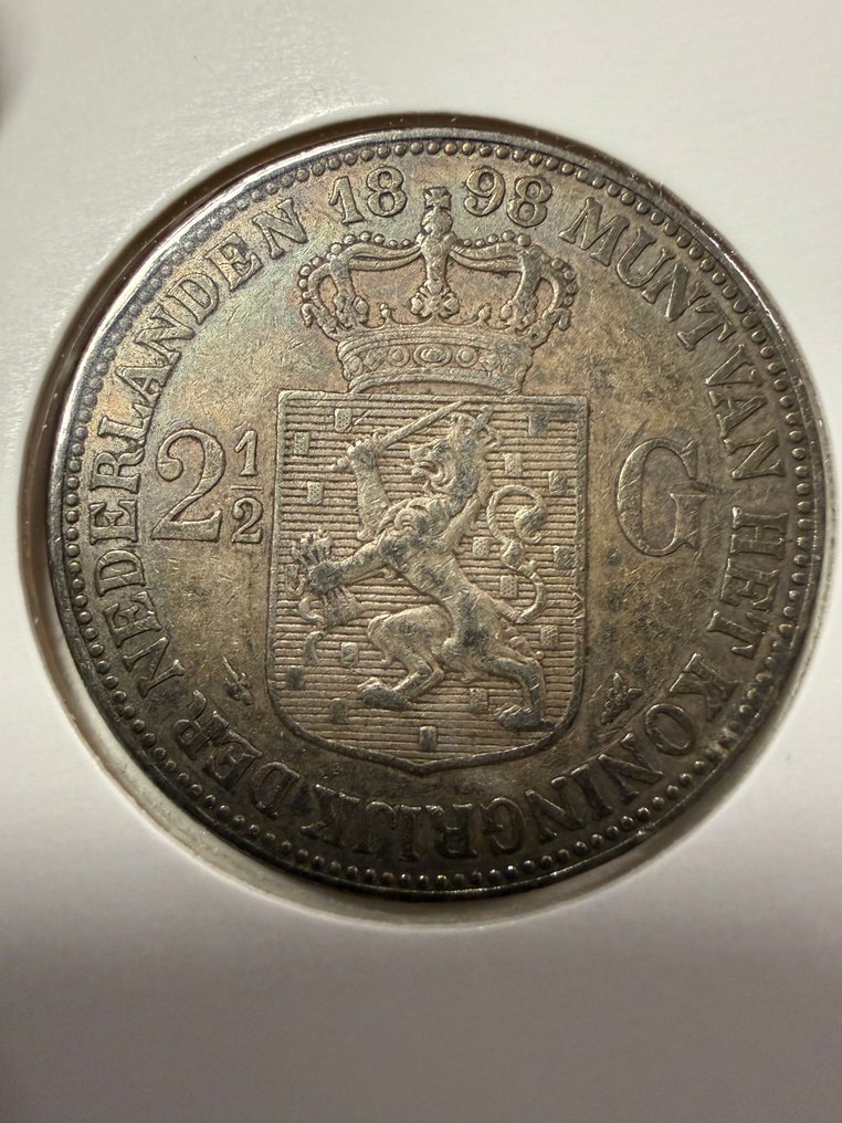 Holandia. Wilhelmina. 2 1/2 Gulden 1898 #1.0