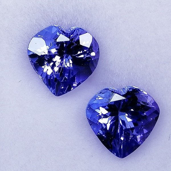 2 pcs  坦桑石  - 2.65 ct - 西班牙宝石学院（IGE） #1.0