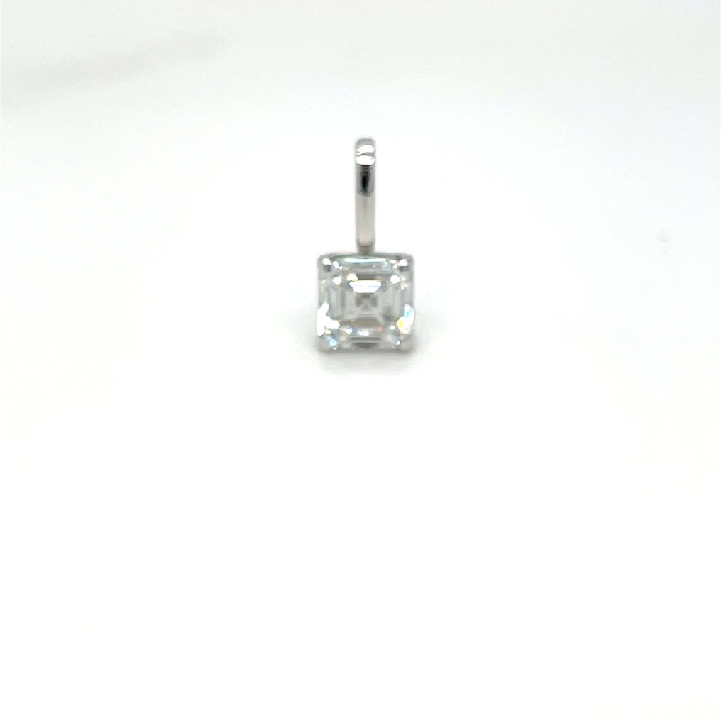 Fără preț de rezervă - Pandantiv - 14 ct. Aur alb - 1.01ct. tw. Diamant (Cultivat în laborator) #4.3