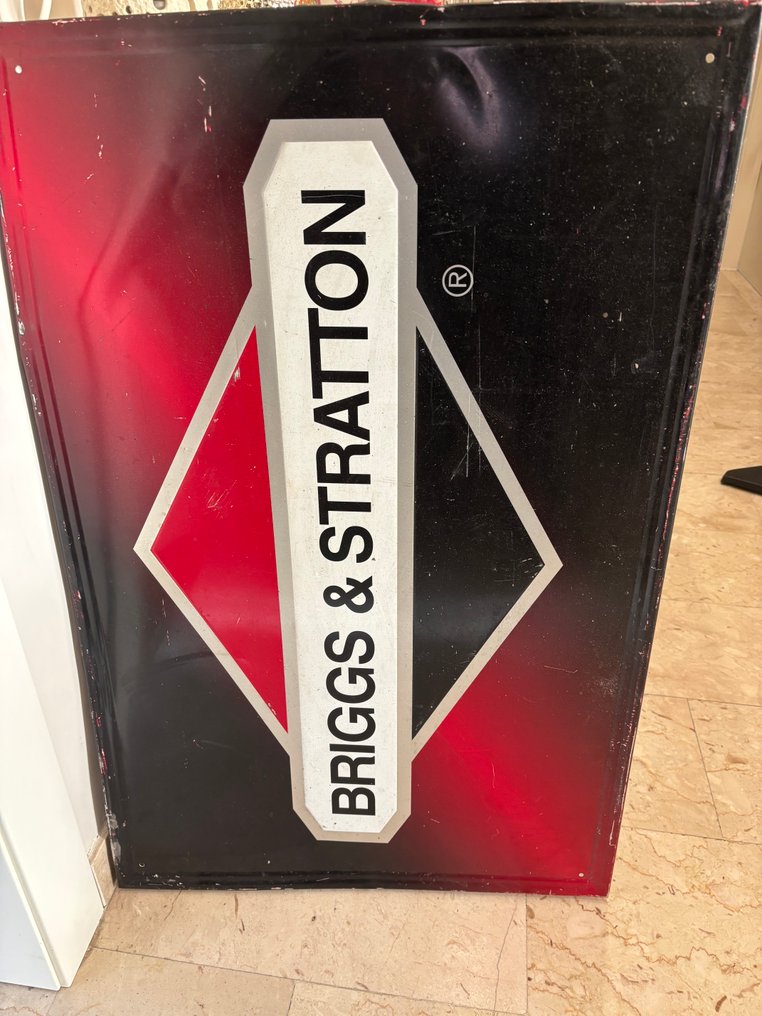 RARO 招牌标志 复古 BRIGGS & STRATTON 正品 官方经销商 60、70、80年代 - Briggs e Stratton - 廣告牌 (4) - 金屬 #4.3